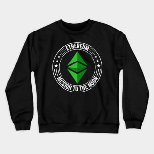 Vintage ETH Ethereum Coin To The Moon Crypto Token Cryptocurrency Wallet Birthday Gift For Men Women Kids Crewneck Sweatshirt